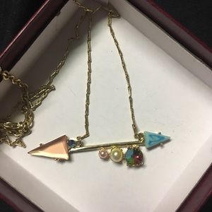 New Rhinestone Bead Arrow Necklace